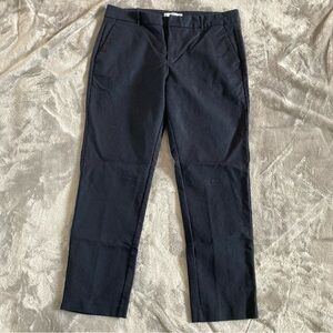 Mango Suit Black Cropped Trouser Pants Pockets Career Business Casual Size 10